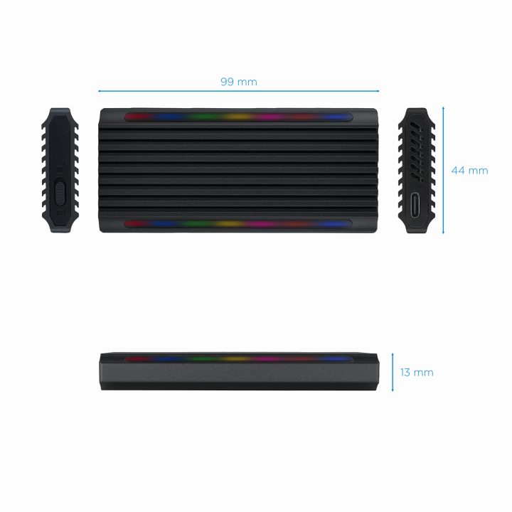 TooQ Shinobi External SSD Enclosure Black M.2