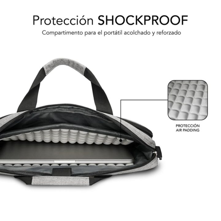 Maleta para portátil Subblim air padding 15,6 polegadas cinzenta…