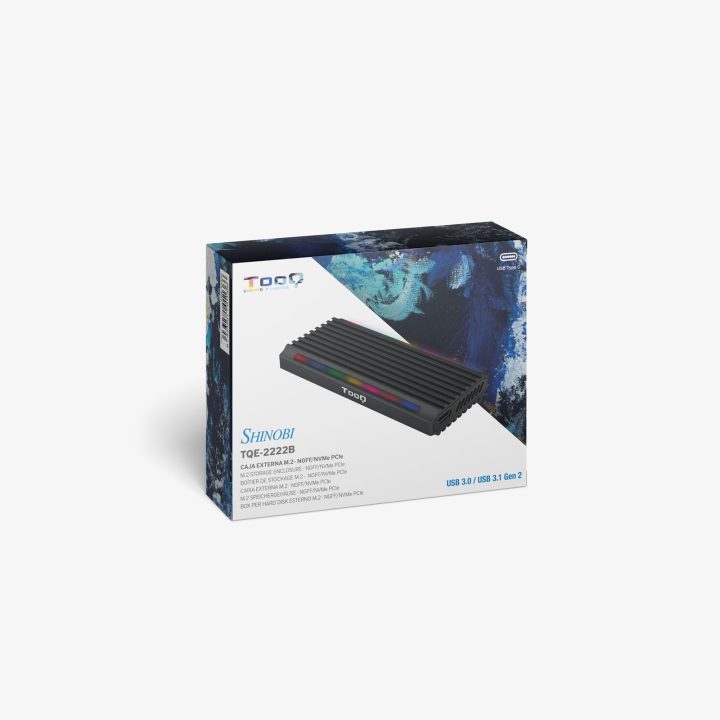 TooQ Shinobi Caixa externa para unidade de estado sólido (SSD) Preto…