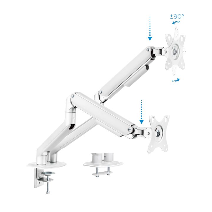 TooQ DB4132TNR-W soporte para monitor 32" Escritorio Blanco