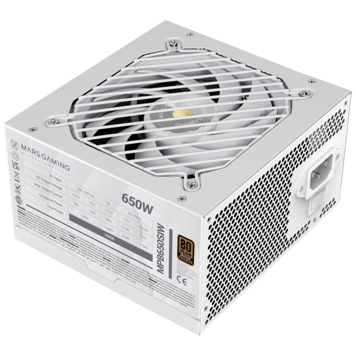 Mars Gaming MPB650SIW Power Supply Unit 650 W 24-pin ATX ATX White