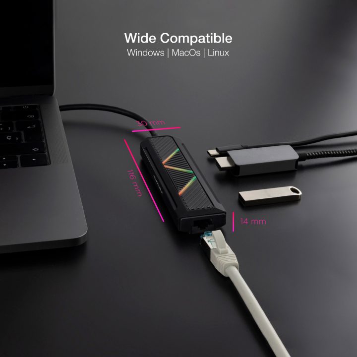 Nanocable 10.16.0501 Laptop Stand and Port Replicator Wired USB 3.2…