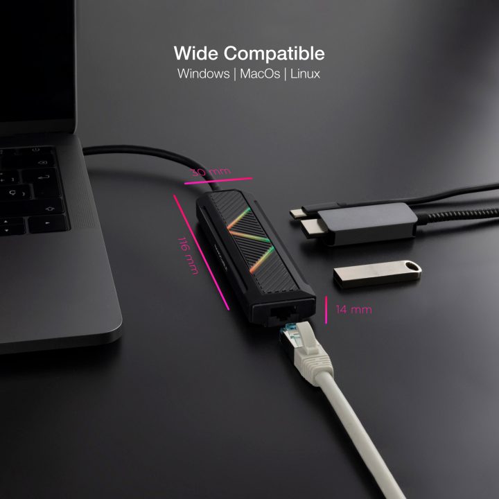 Nanocable 10.16.0501 Laptop Stand and Port Replicator Wired USB 3.2…