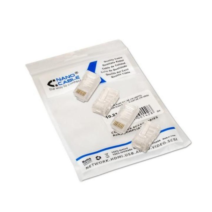 Nanocable RJ45 CONNECTOR 8 WIRES CAT.5E (100 PCS)