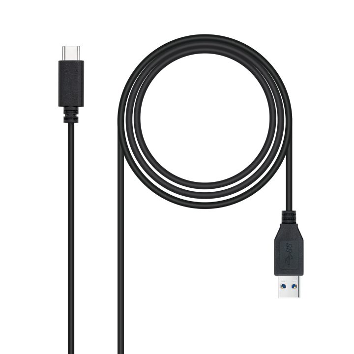 Nanocable USB 3.1 Gen2 10 Gbps 3A Cable, USB-C/M-A/M, Black, 2 m