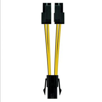 Nanocable CABLE ALIM. 4PIN/H-4+4PIN/M 15CM