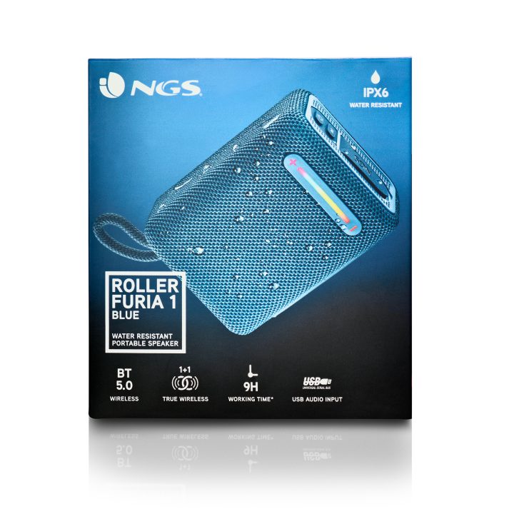 NGS ROLLER FURIA 1 Portable Stereo Speaker Blue 7 W
