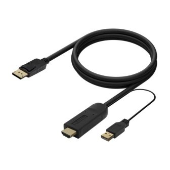 AISENS Cable Conversor Activo HDMI 2.0 + USB Alim. a DISPLAYPORT…