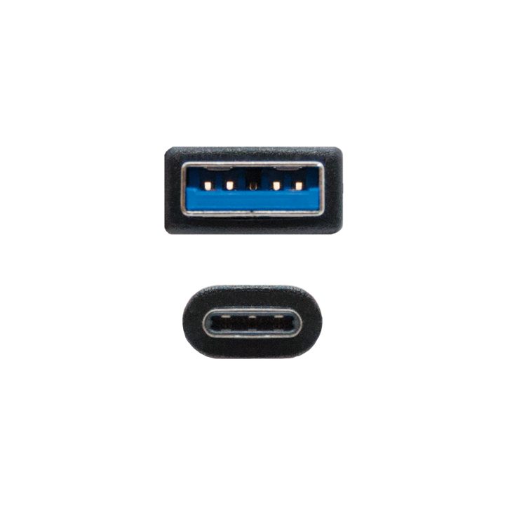 Nanocable Cabo USB 3.1, Gen2 10 Gbps 3A, tipo USB-C/M-A/M, Preto, 2 m