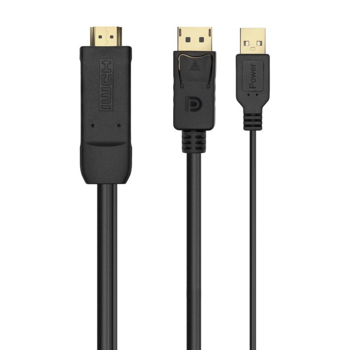 AISENS Active HDMI 2.0 + USB Power to DisplayPort V1.2 Converter…