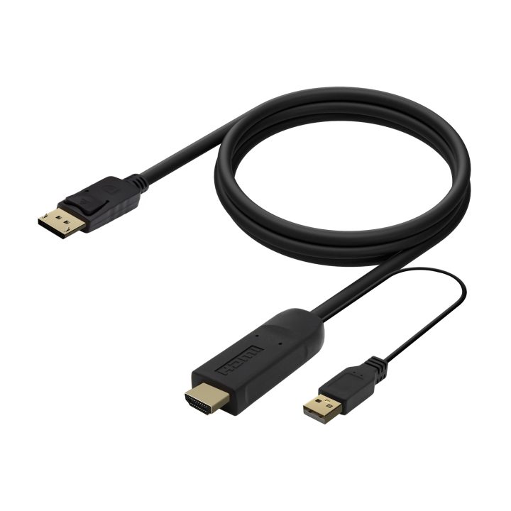AISENS Cable Conversor Activo HDMI 2.0 + USB Alim. a DISPLAYPORT…
