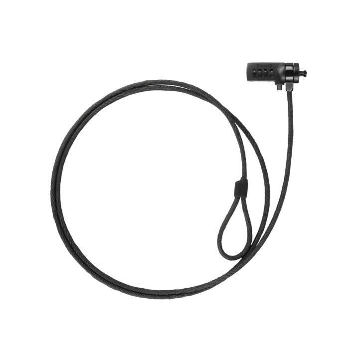 TooQ Combination Laptop Security Cable 1.5 meters, Dark Gray