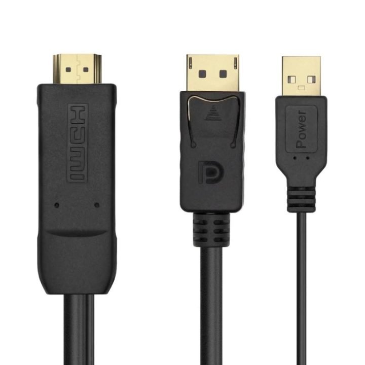 AISENS Cable Conversor Activo HDMI 2.0 + USB Alim. a DISPLAYPORT…