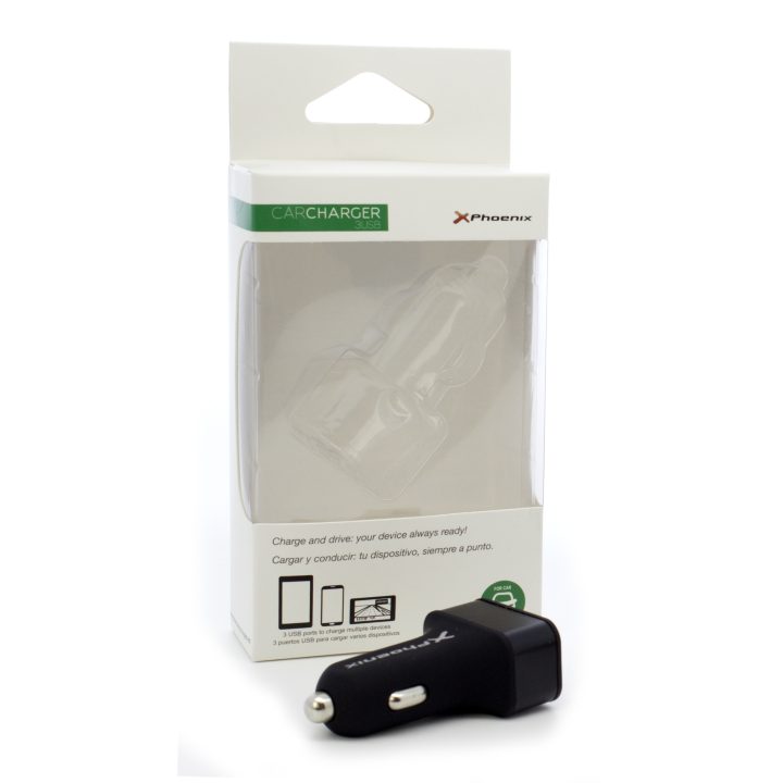 Phoenix technologies Carregador universal phoenix PHCARCHARGER3USB…