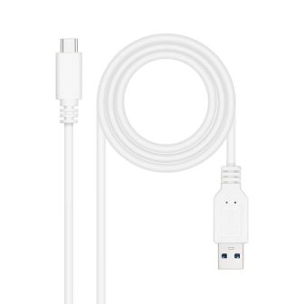 Nanocable Cable USB 3.1, Gen2 10 Gbps 3A, tipo USB-C/M-A/M, Blanco, 1…