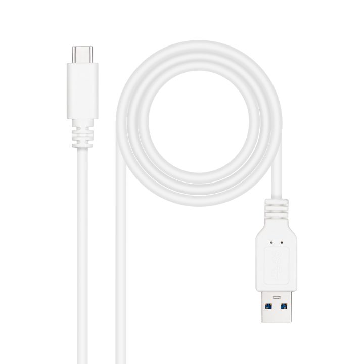 Nanocable Cable USB 3.1, Gen2 10 Gbps 3A, tipo USB-C/M-A/M, Blanco, 1…