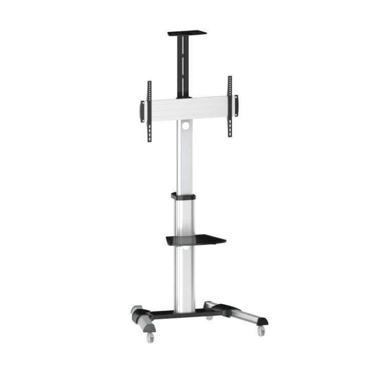 TooQ FS1870M-B suporte para ecrã de sinalização 37" Preto, Prateado