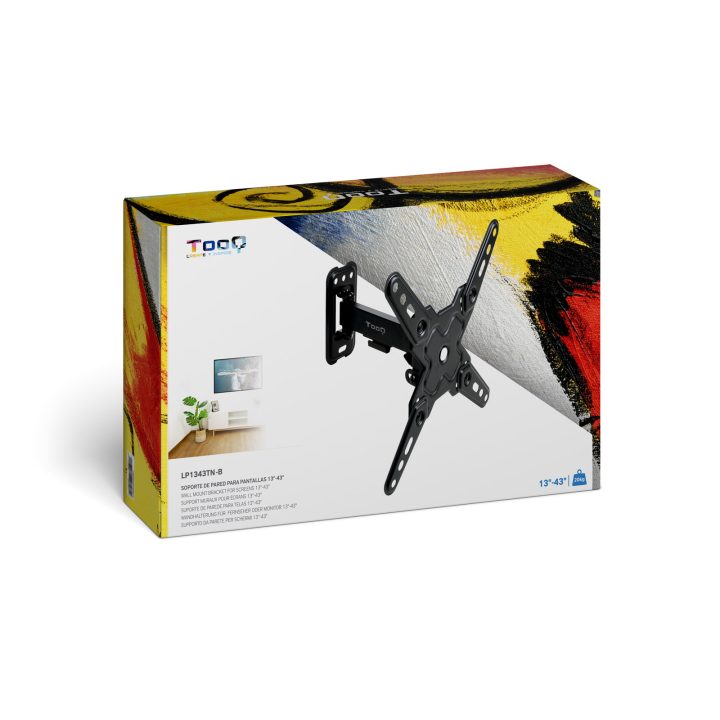 TooQ Wall Mount for 13"-43" Screens, Black