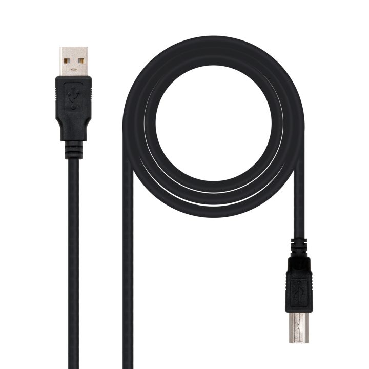 Nanocable CABO USB 2.0 IMPRESSORA, TIPO A/M-B/M, PRETO, 3,0 M