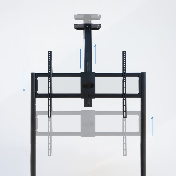 TooQ iStar Suporte de Chão com Rodas para Ecrãs 55"- 100", Preto