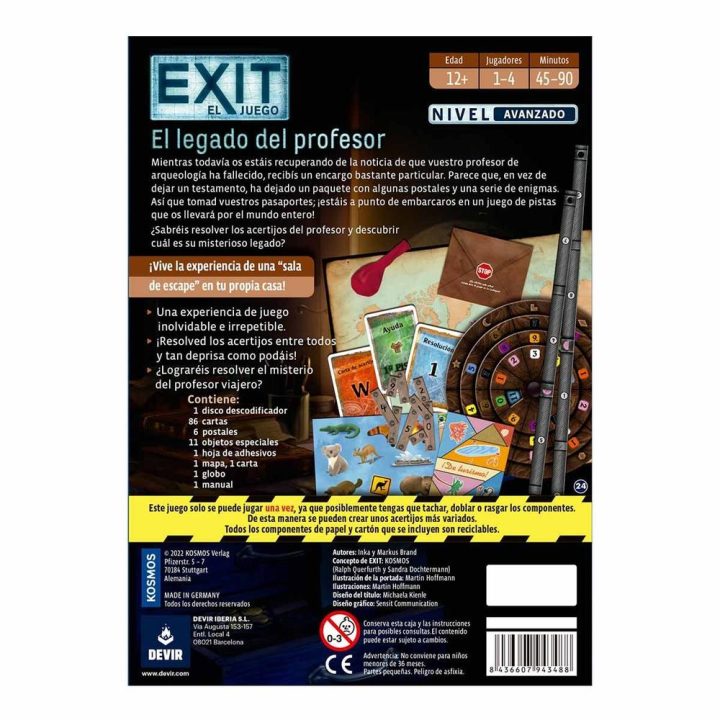 Devir Exit: The Legacy of the Professor Board Game (BGEXIT24SP)