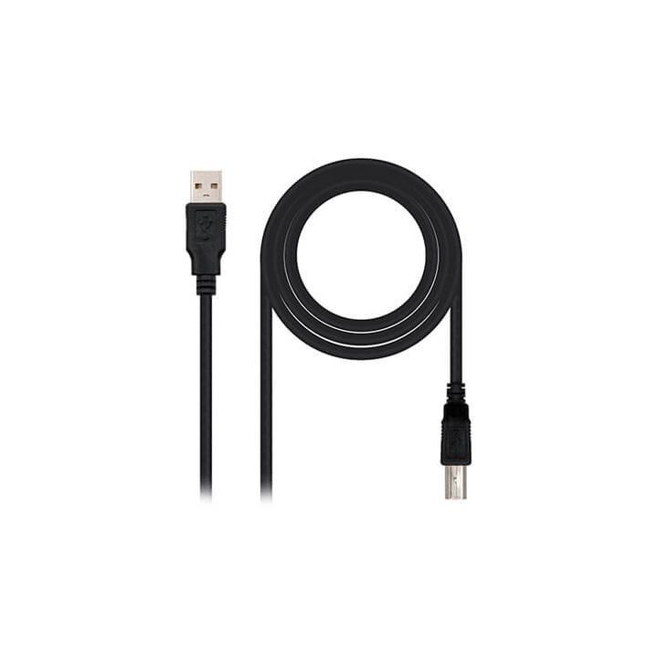 Nanocable 10.01.0102-BK USB 2.0 Cable 1 m USB A USB B Black