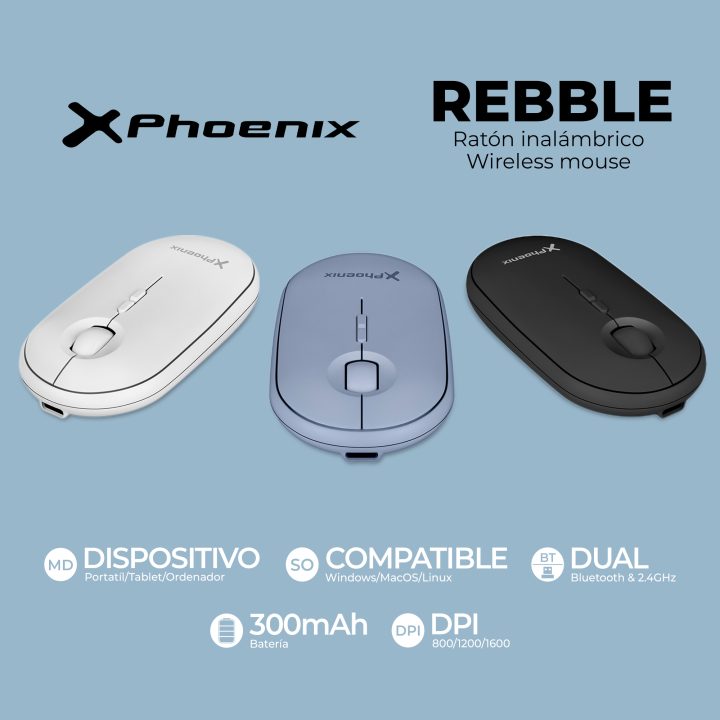 Phoenix technologies Phoenix rebble rato sem fios Bluetooth e 2,4 GHz…