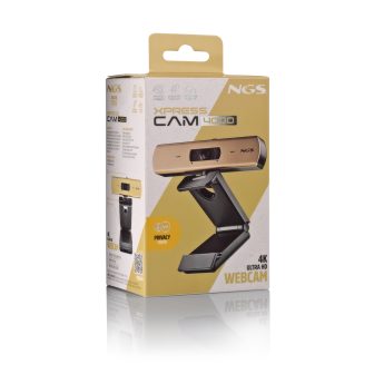 NGS XPRESSCAM 4000 Webcam 12 MP 3840 x 2160 Pixels USB 2.0 Black, Gold