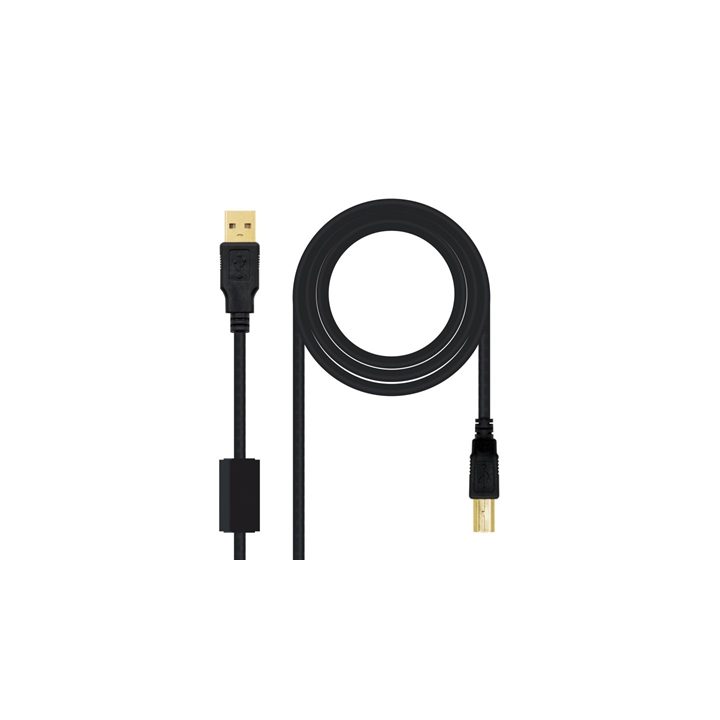 Nanocable 10.01.1203 cabo USB USB 2.0 3 m USB A USB B Preto
