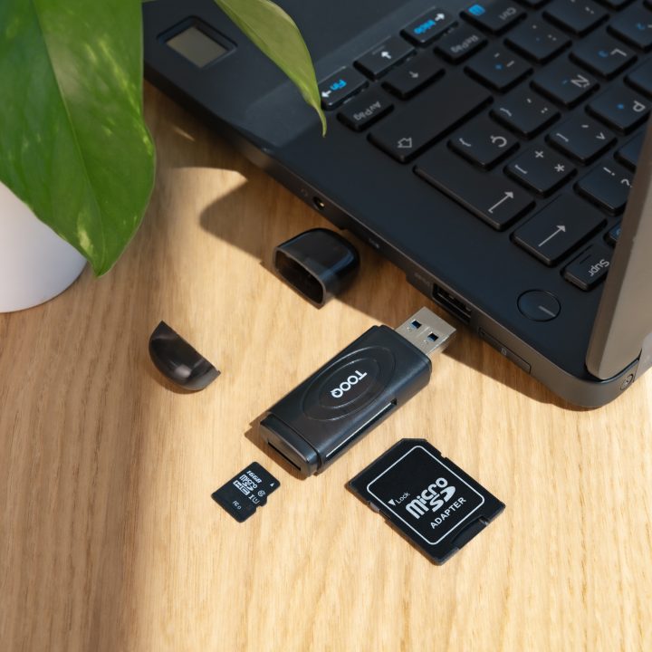 TooQ USB 3.0 Card Reader, 2-in-1, SD/TF, Black