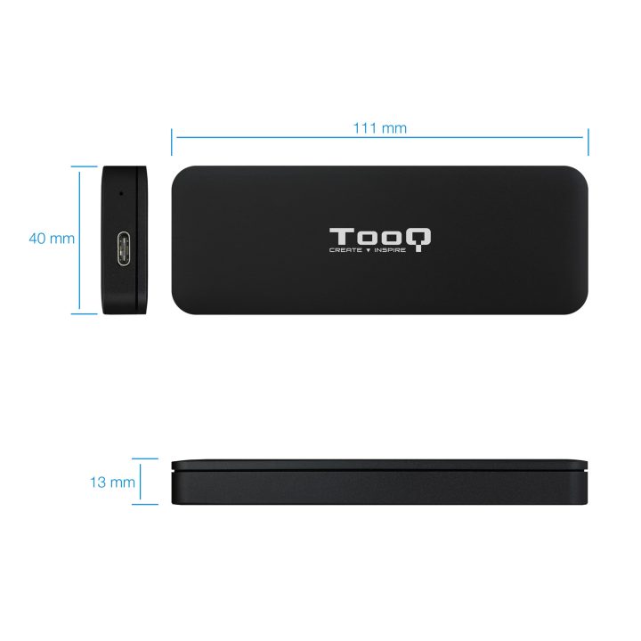 TooQ TQE-2280B caja para disco duro externo Caja externa para unidad…