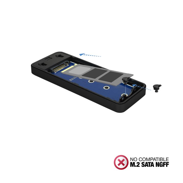 TooQ TQE-2280B caja para disco duro externo Caja externa para unidad…