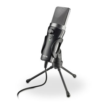 NGS MS120 USB Black Microphone for Podcasting