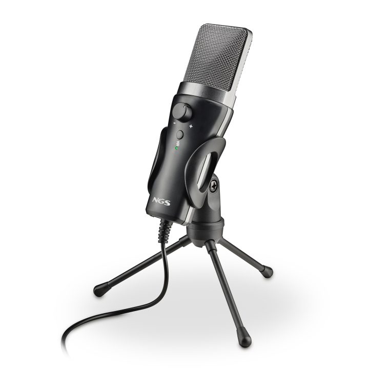 NGS MS120 USB Black Microphone for Podcasting