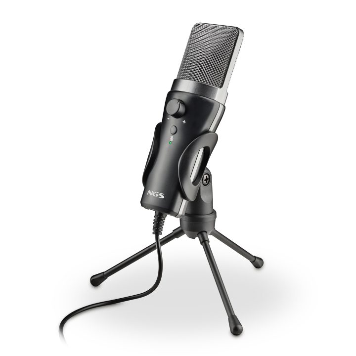 NGS MS120 USB Black Microphone for Podcasting