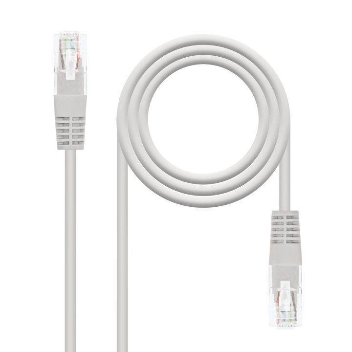 Nanocable Cabo de rede patch cord RJ45 Cat.6 UTP AWG24, Cinzento, 1.5m