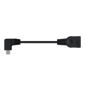 Nanocable CABLE USB 2.0 OTG ACODADO, TIPO MICRO B/M-A/H, NEGRO, 15 CM