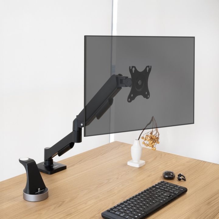 TooQ DB1733TNR-B suporte para monitor 32" Secretária Preto