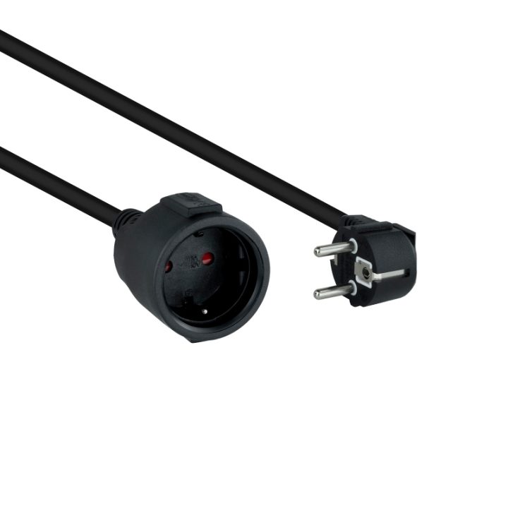 Nanocable Power Extension Cord, Black, 3 m
