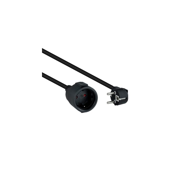 Nanocable Power Extension Cord, Black, 3 m