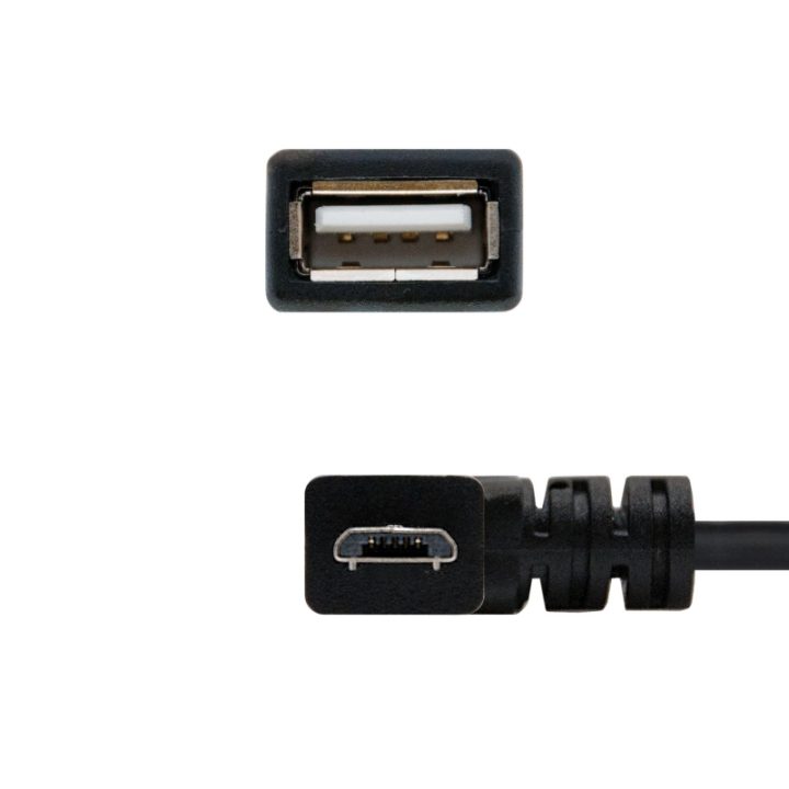 Nanocable CABLE USB 2.0 OTG ANGULADO, TIPO MICRO B/M-A/H, PRETO, 15 CM