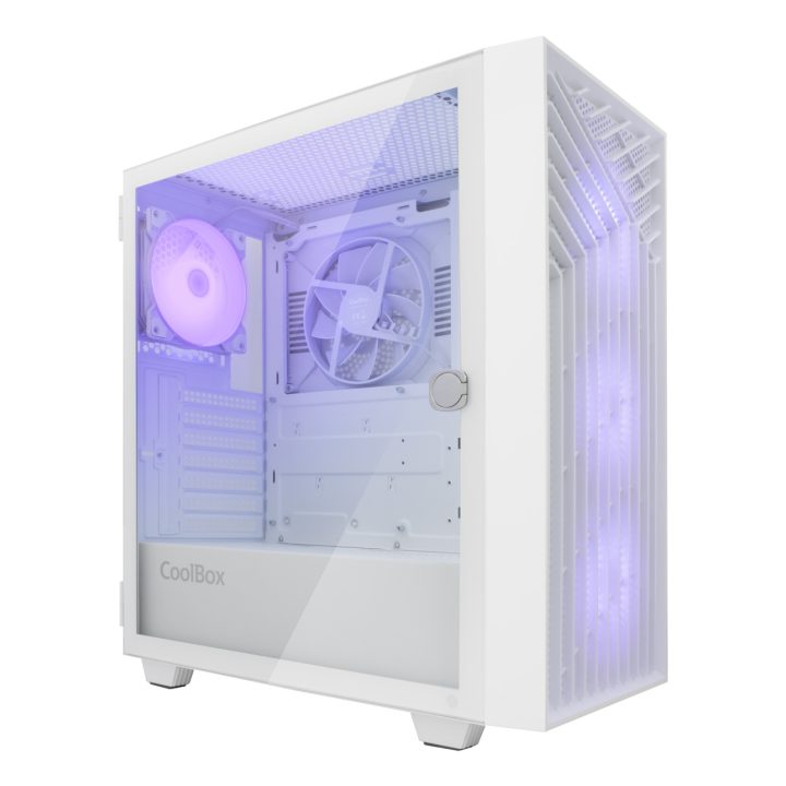 CoolBox GAMING CAJA ATX GA300 GRIDLINE ARGB WHITE USB-C 3.2 GEN1 SIN…