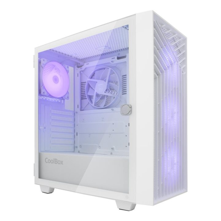 CoolBox GAMING ATX CASE GA300 GRIDLINE ARGB WHITE USB-C 3.2 GEN1 NO…