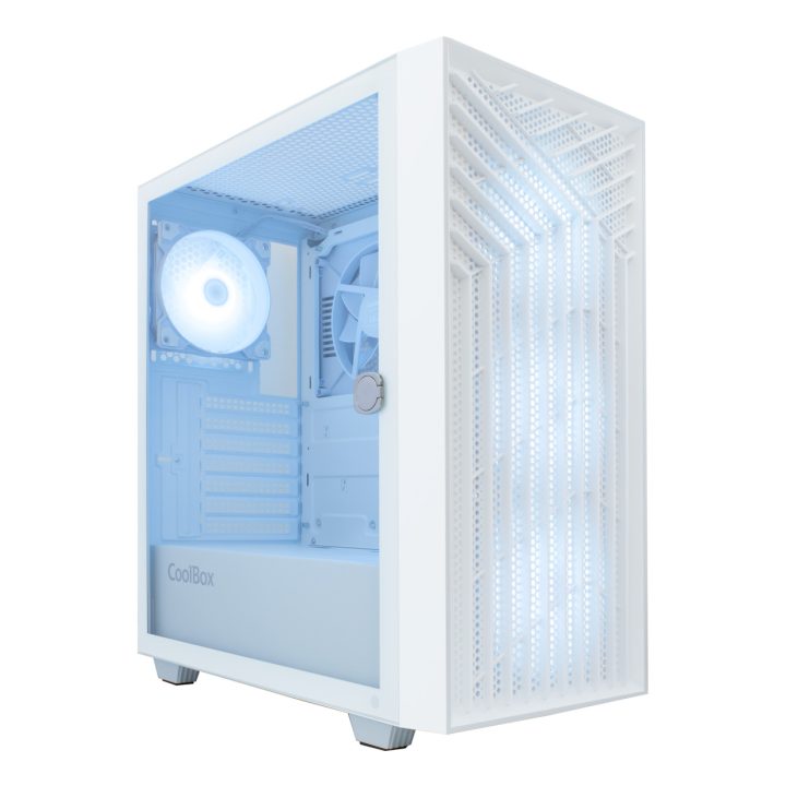 CoolBox GAMING ATX CASE GA300 GRIDLINE ARGB WHITE USB-C 3.2 GEN1 NO…