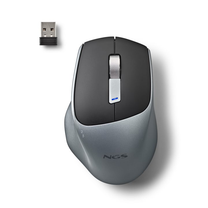 NGS LUSH-RB Right-Handed RF Wireless Optical Office Mouse 1600 DPI