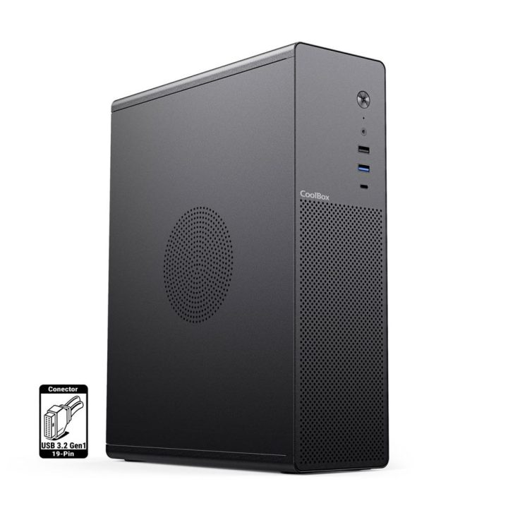 CoolBox CAIXA MATX SLIM T100 USB-C 3.2 GEN1 FULL METAL S/FTE + 1…