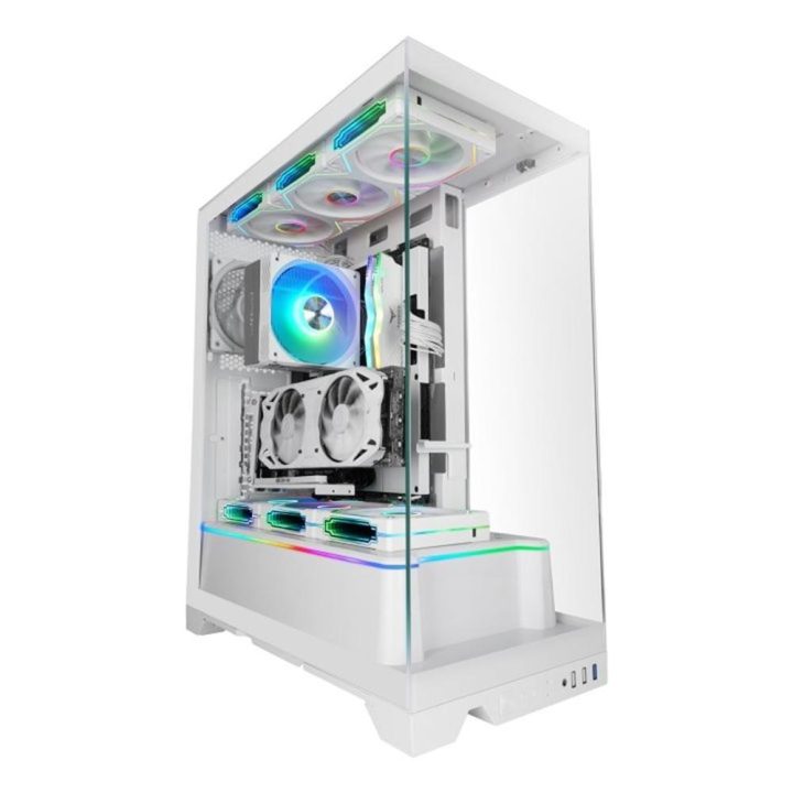 Mars Gaming MCPRISMAW White Midi Tower PC Case