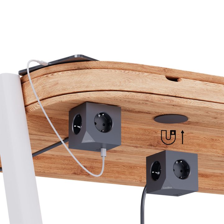 CoolBox CUBIK MAGNET 3 TOMADAS CUBO MAGNÉTICO COM CARREGAMENTO USB E…