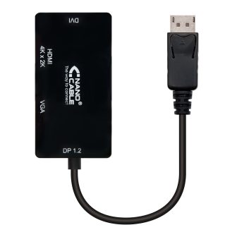 Nanocable Conversor DisplayPort para VGA / HDMI, 3 em 1, DP…