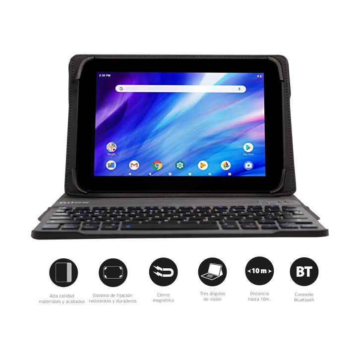 Nilox BLACK BLUETOOTH KEYBOARD CASE FOR 9.7" TO 10.5" TABLETS